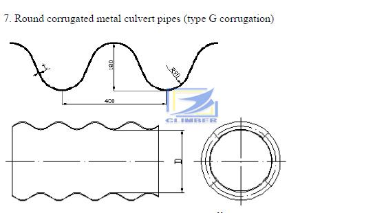 Hot galvanzied corrugated metal culvert pipe for drainage